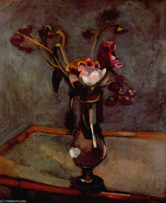 Le Bouquet Sur La Table De Bambou Genève — Henri Matisse
