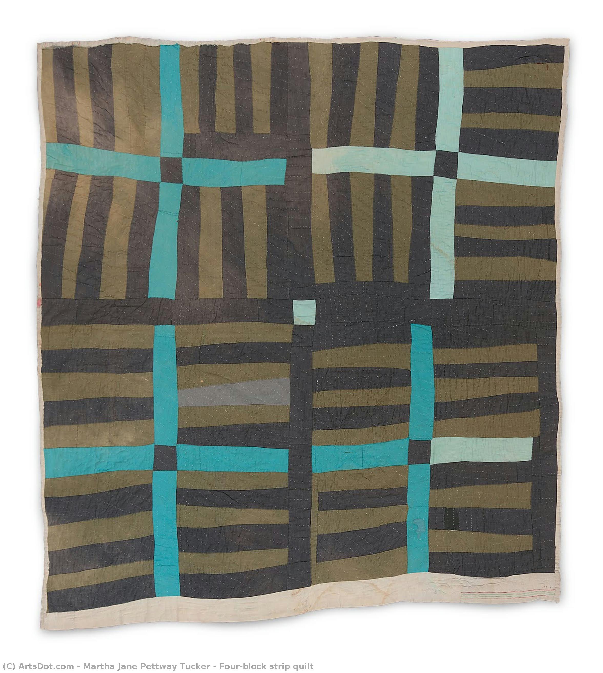 Four-block Strip Quilt — Martha Jane Pettway Tucker