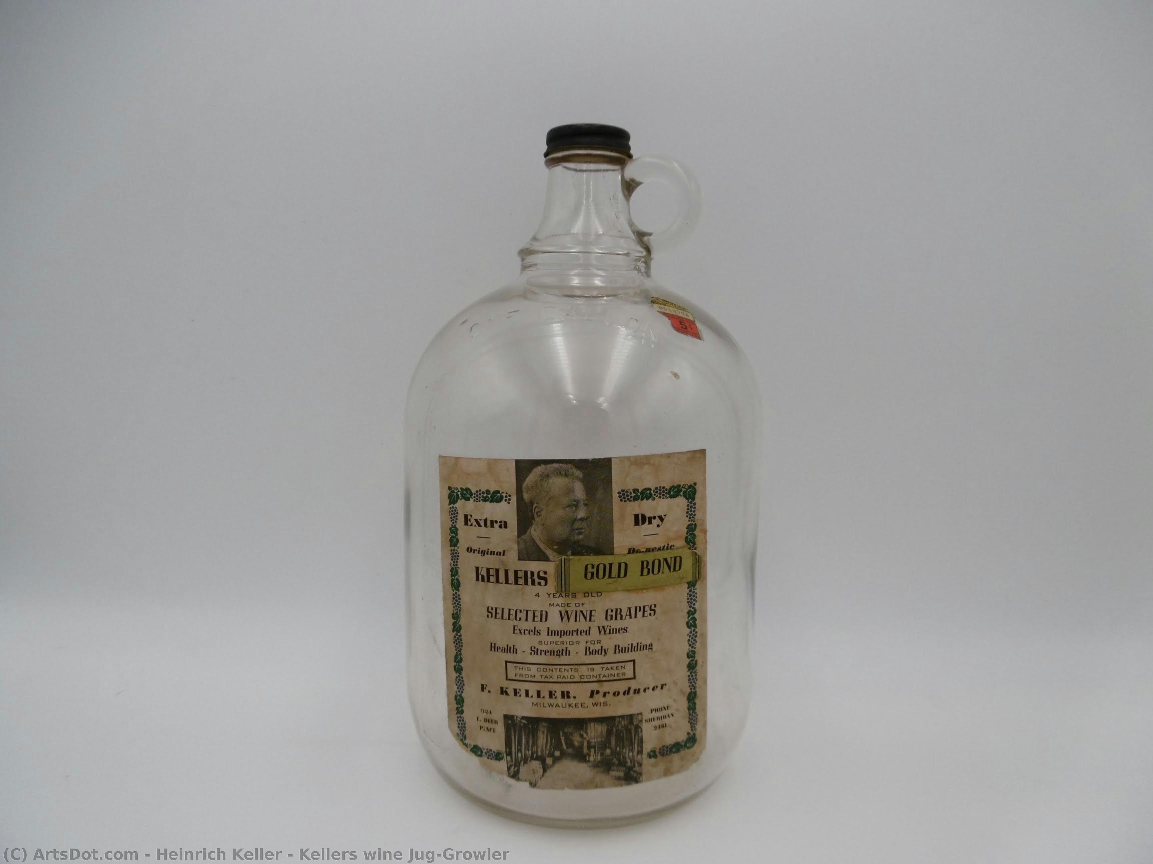 Kellers Wine Jug/growler — Heinrich Keller