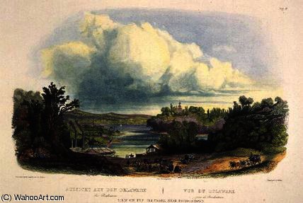 View On The Delaware Near Bordentown — Karl Bodmer