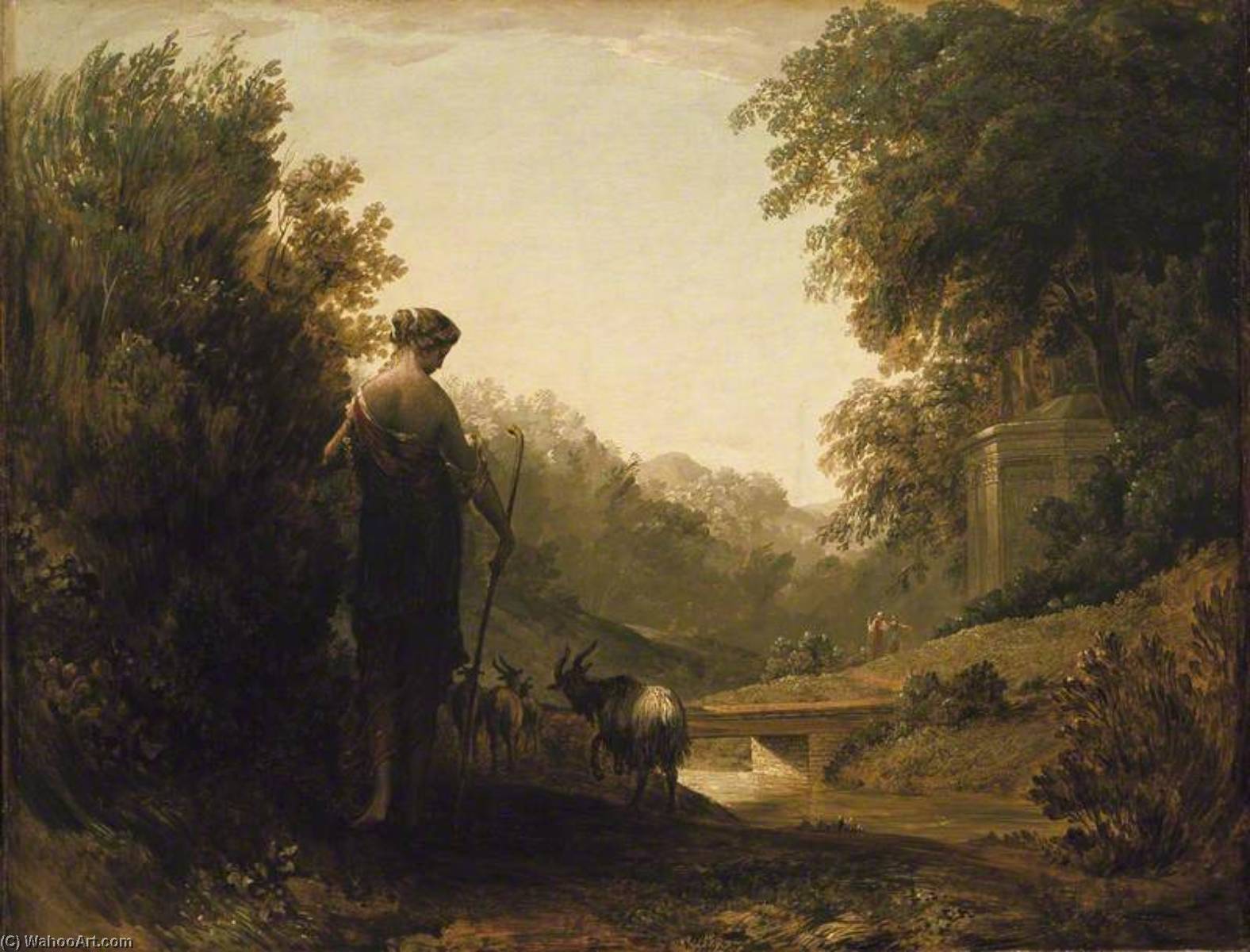Classical Landscape With A Goatherd — Edward Calvert