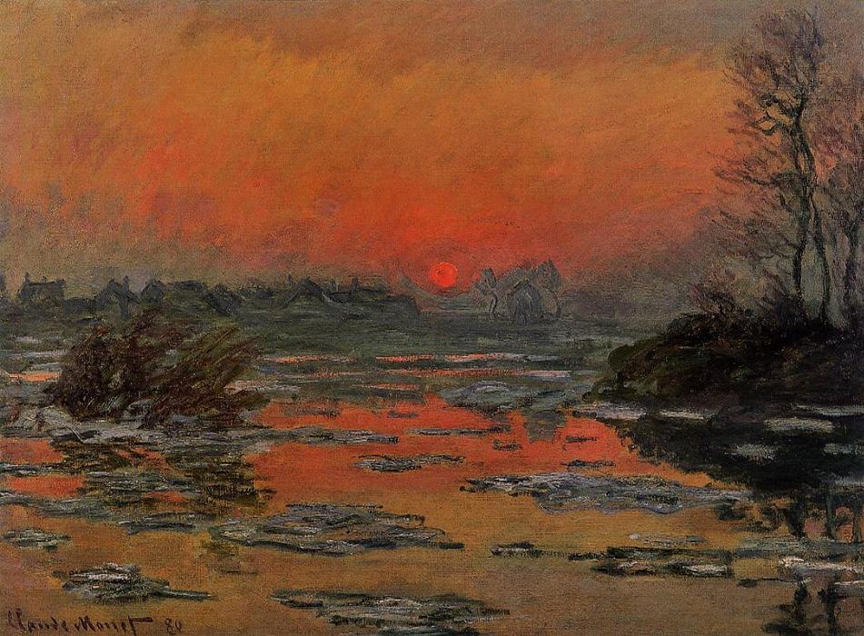 Sunset On The Seine In Winter — Claude Monet
