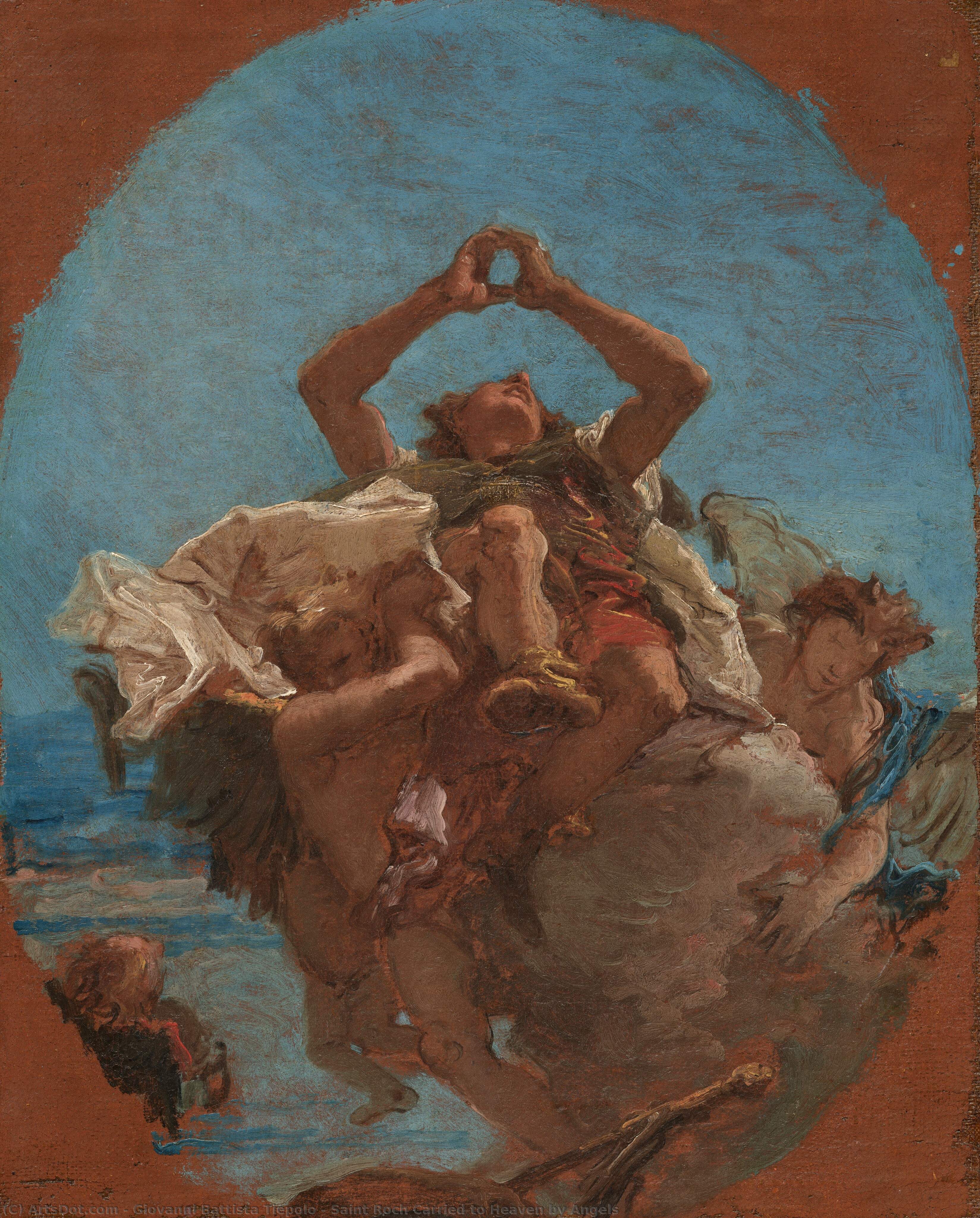Saint Roch Carried To Heaven By Angels — Giambattista Tiepolo