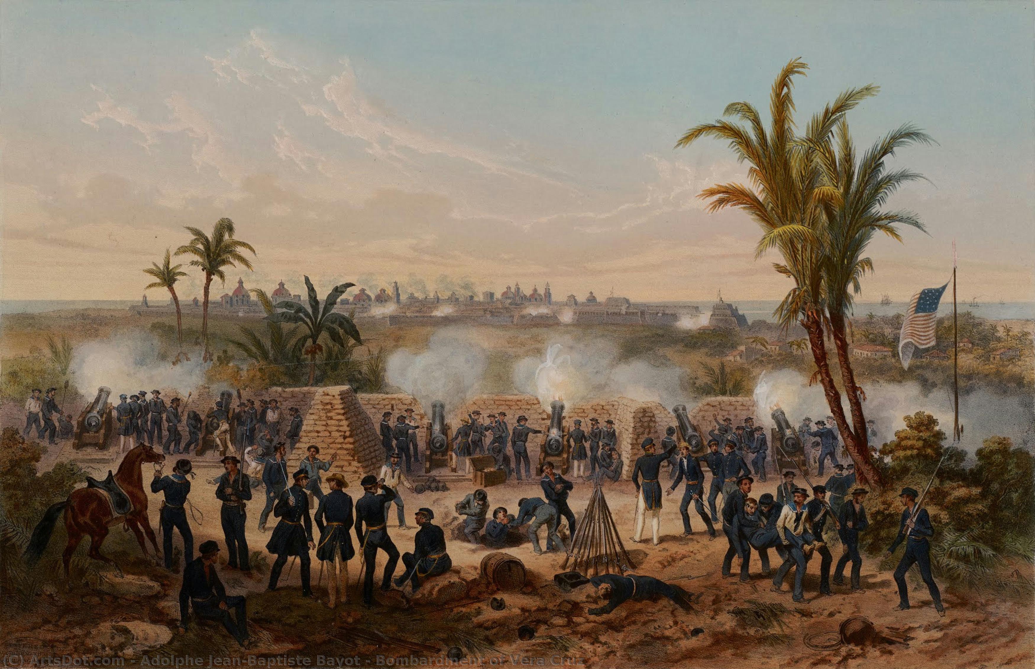Bombardment Of Vera Cruz — Adolphe Jean-baptiste Bayot