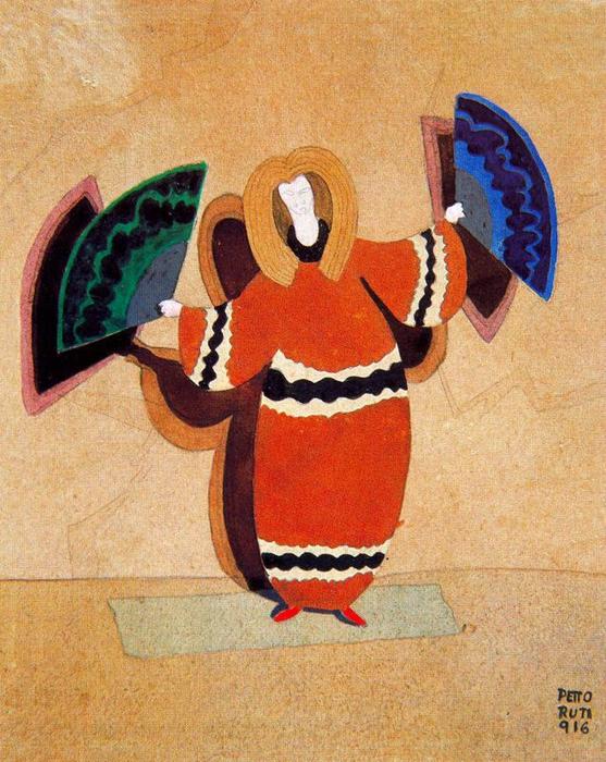 Figure With Fan — Emilio Petoruti