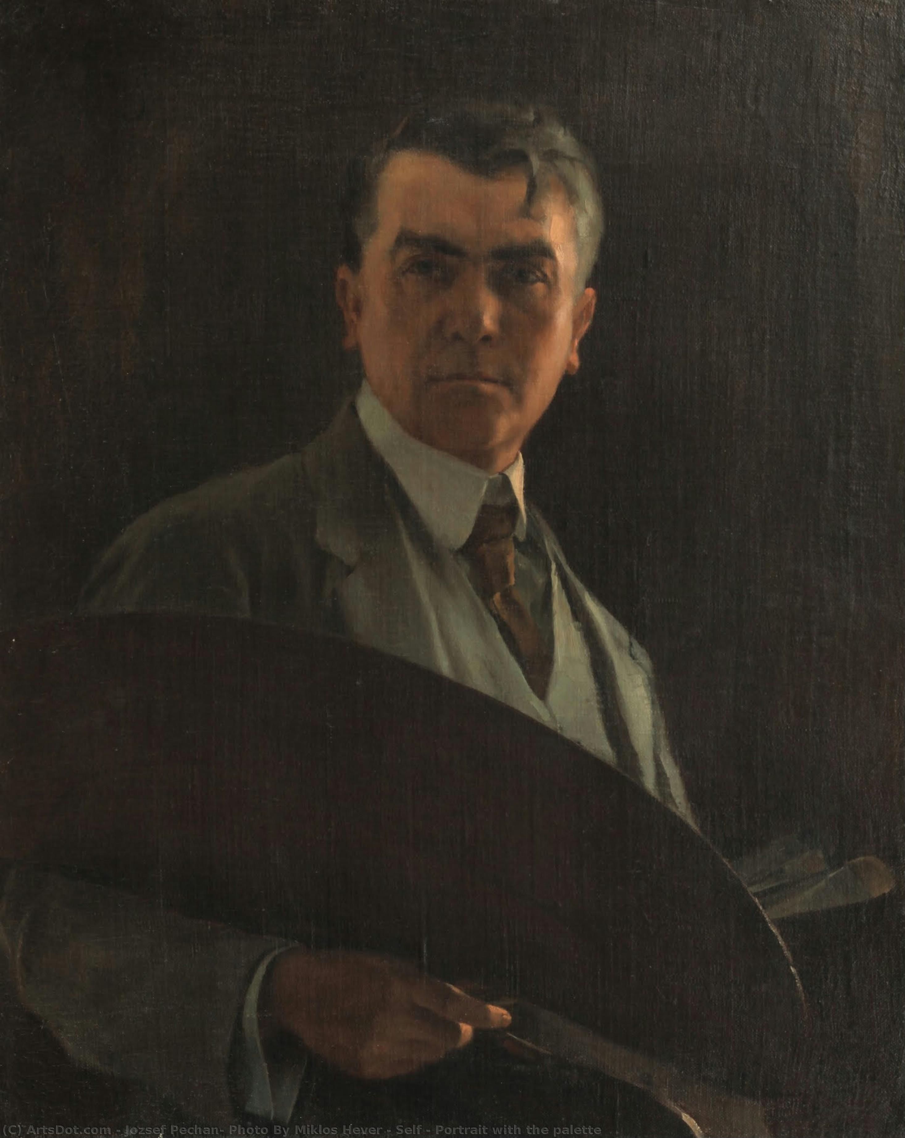 Self - Portrait With The Palette — Jozsef Pechan, Photo By Miklos Hever