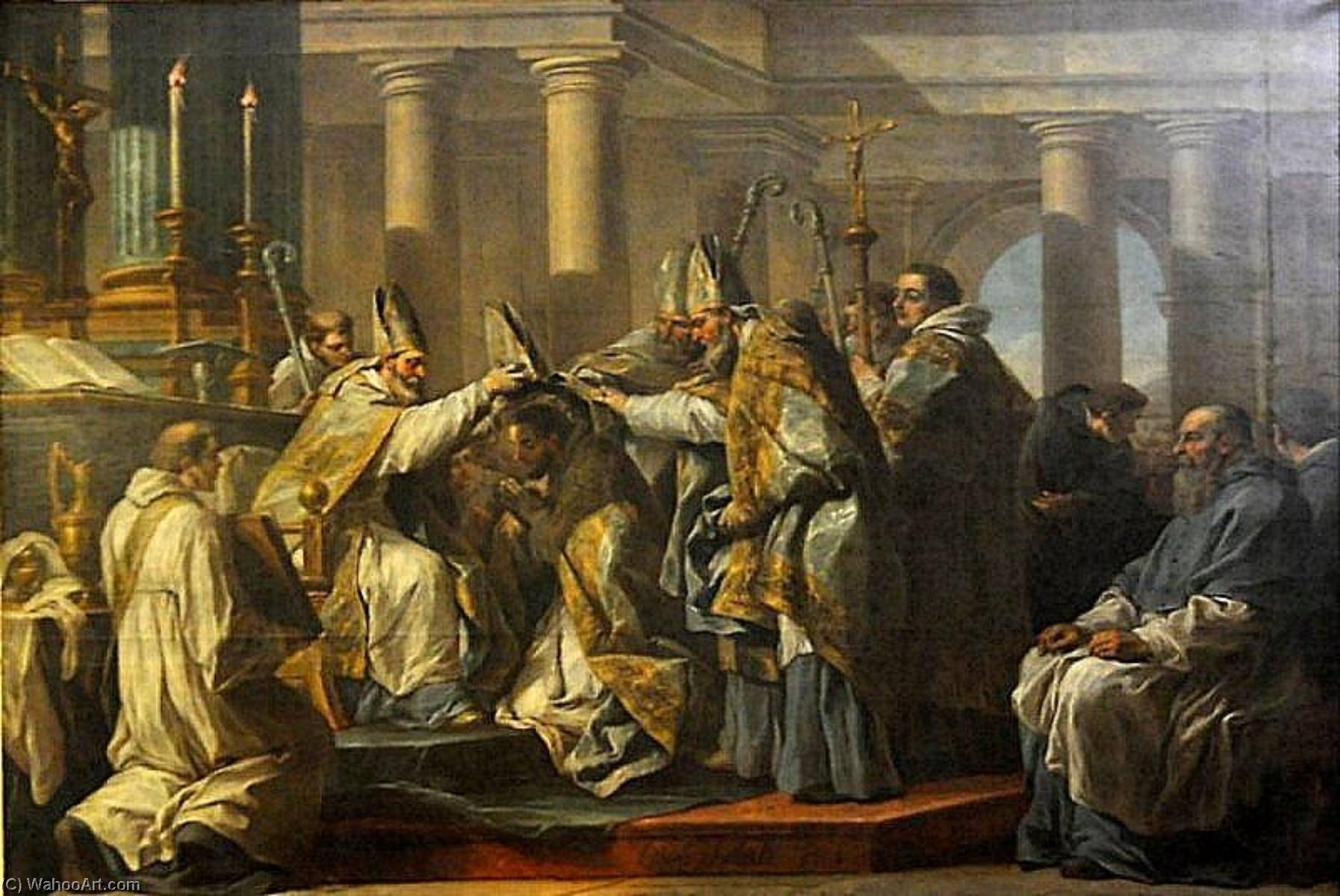 Life Of St Augustine The Ordination Of St Augustine — Charles-andré Van Loo