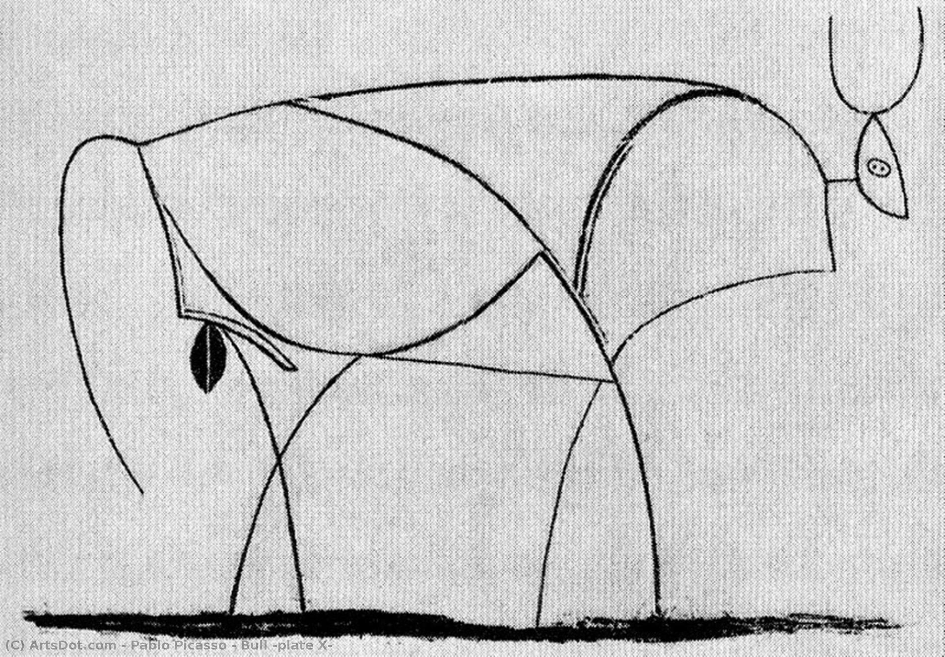 Bull (plate X) — Pablo Picasso