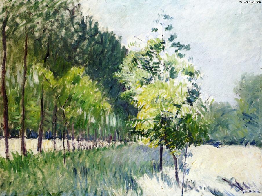 Orchard And Avenue Of Trees — Gustave Caillebotte