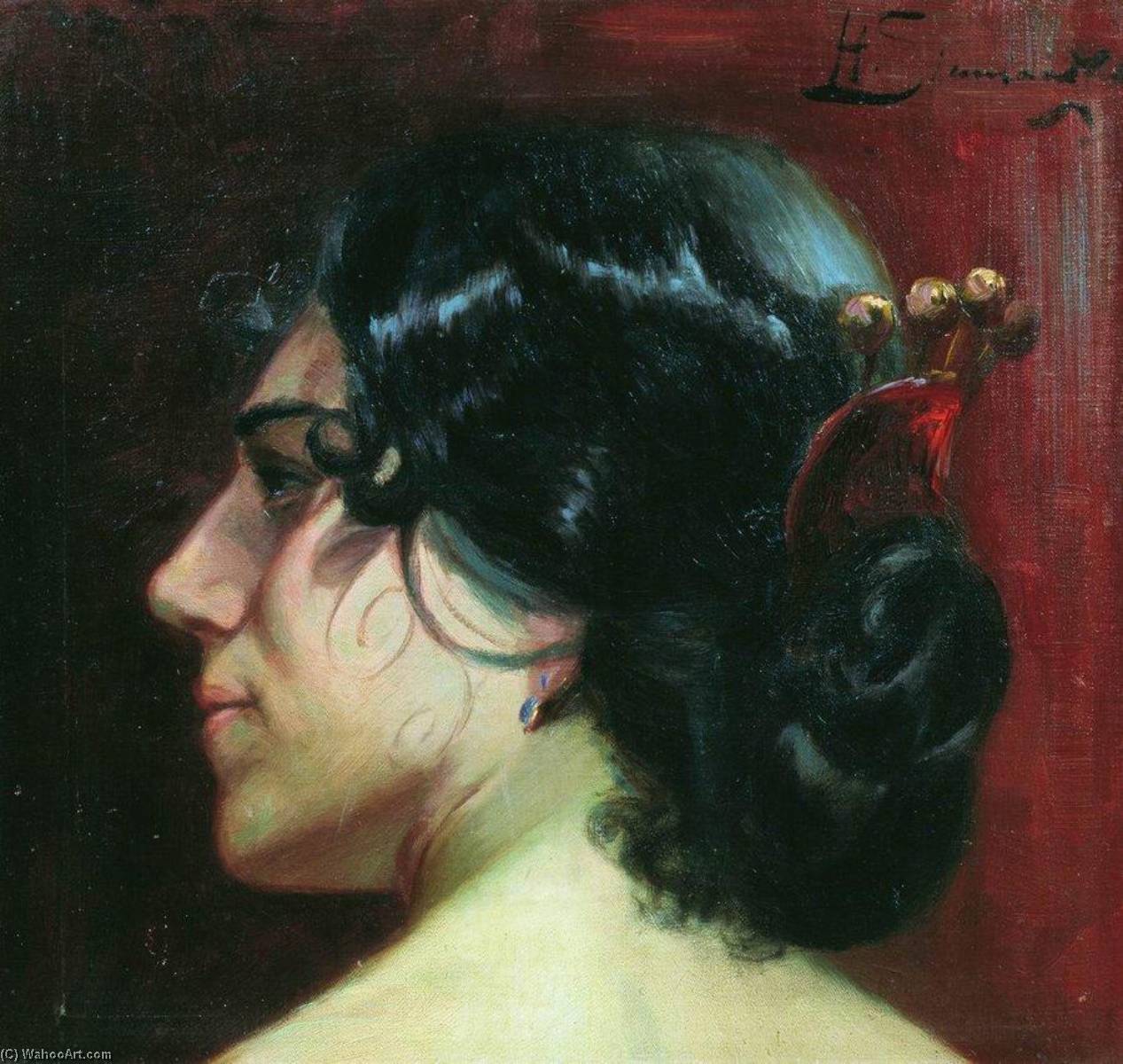 Head Of A Girl — Hendryk Siemiradzki
