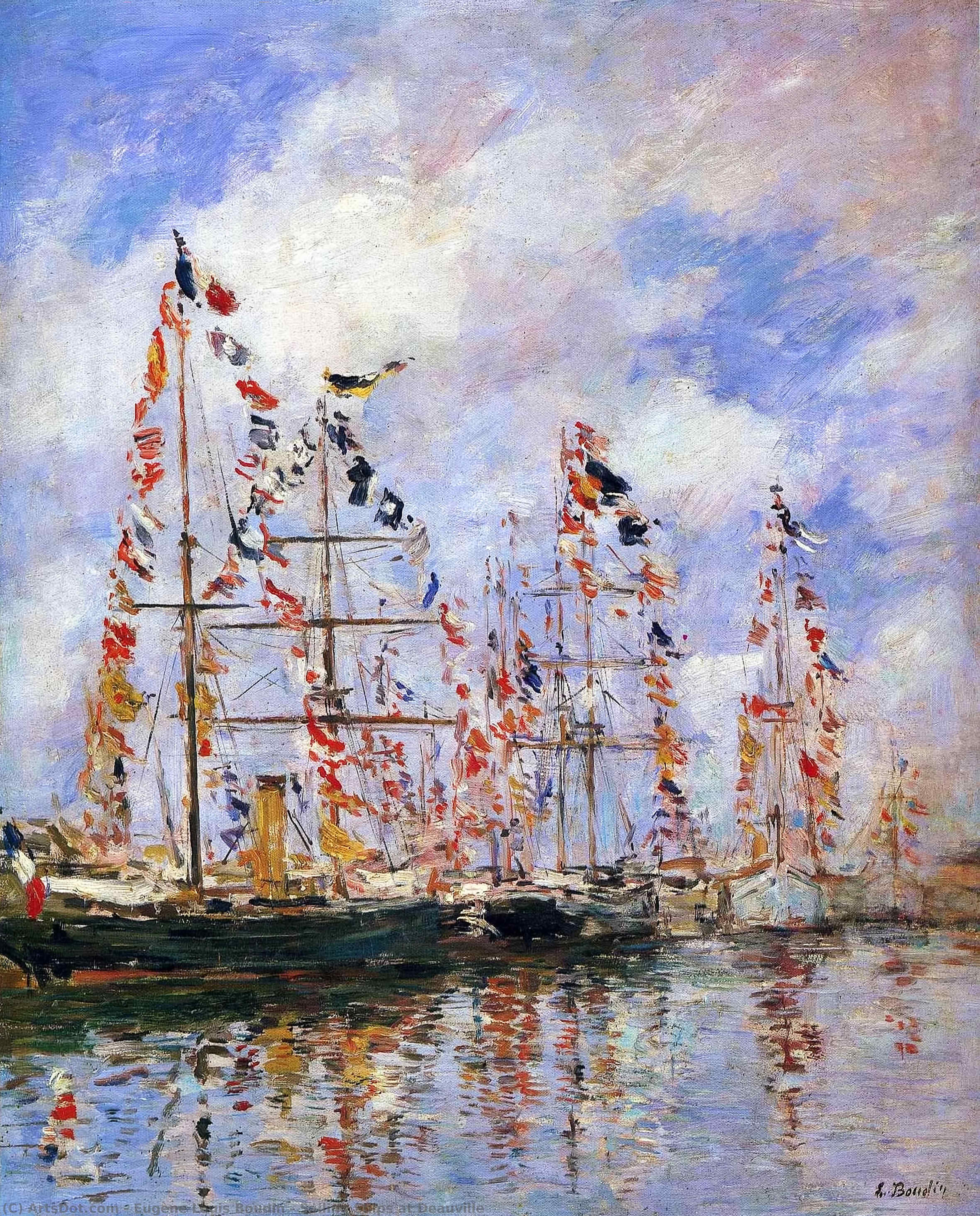 Sailing Ships At Deauville — Eugène Louis Boudin