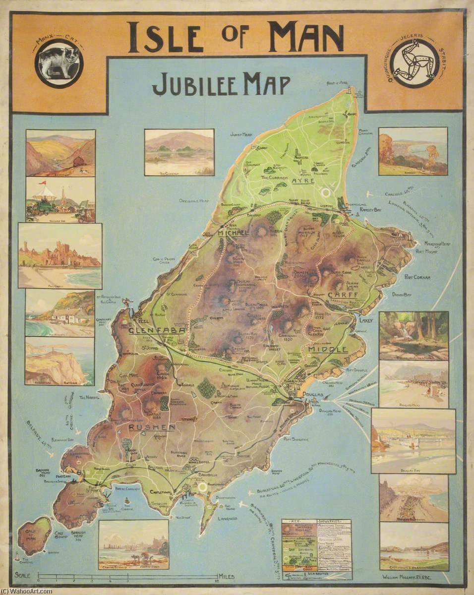 Jubilee Map Of The Isle Of Man — William Hoggatt