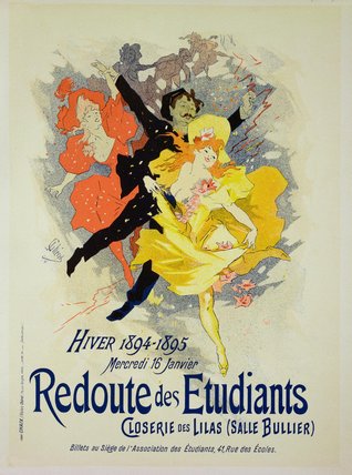 Reproduction Of A Poster Advertising A 'redoute Des Etudiants' — Jules Chéret