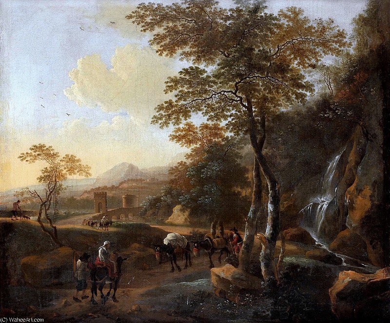 Landscape With Cattle And Figures — Ян Бот