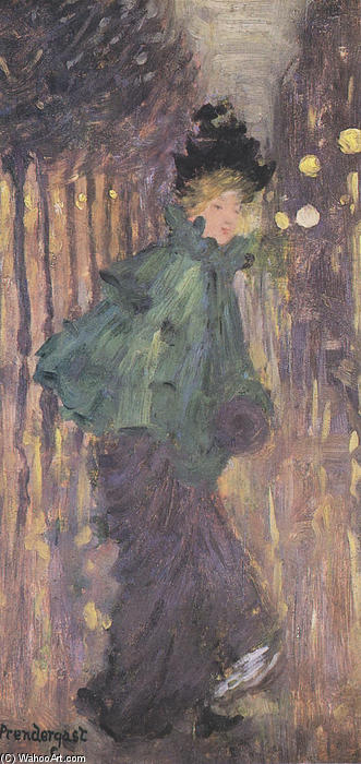 Lady On The Boulevard — Maurice Brazil Prendergast