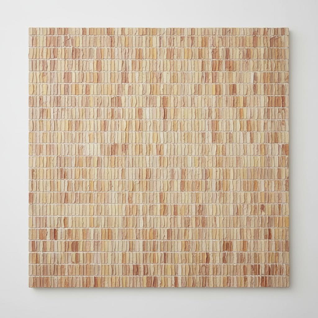Rhythmic Earth Tones: A Monumental Study In Sculptural Ochre And Tactile Symmetry — David Moreau