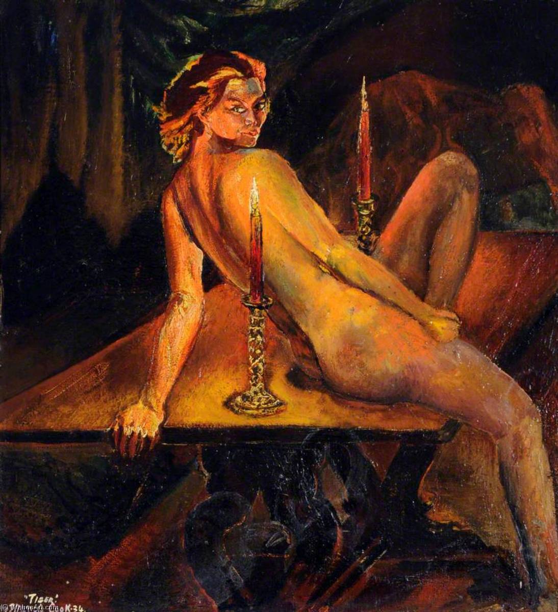 Tiger – Nude — Francis Ferdinand Maurice Cook