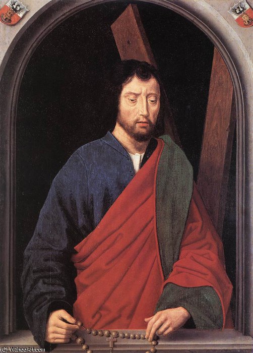 Copies Of Lost Works - St Andrew (left Wing Of A Diptych, Reverse) — Memling, Hans