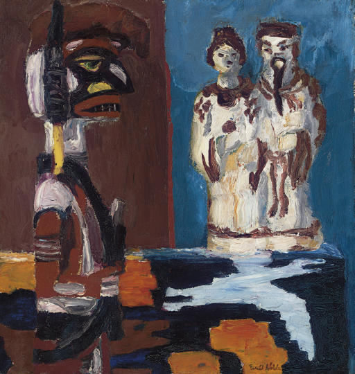 Still Life N (large Tamburan And Chinese Pair) — Emile Nolde