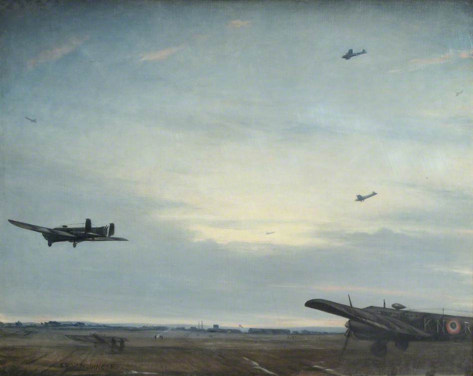 Whitley Bomber Dawn Return — Christopher Richard Wynne Nevinson
