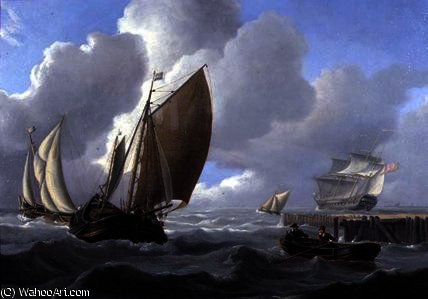Shipping Off The Dutch Coast — Charles Martin Powell