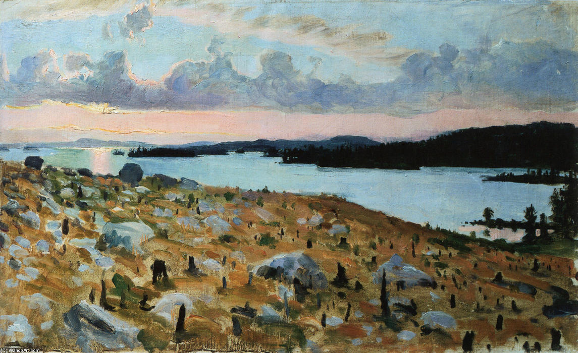 Woodland Clearing On The Shores Of Lake Kallavesi — Akseli Gallen-kallela