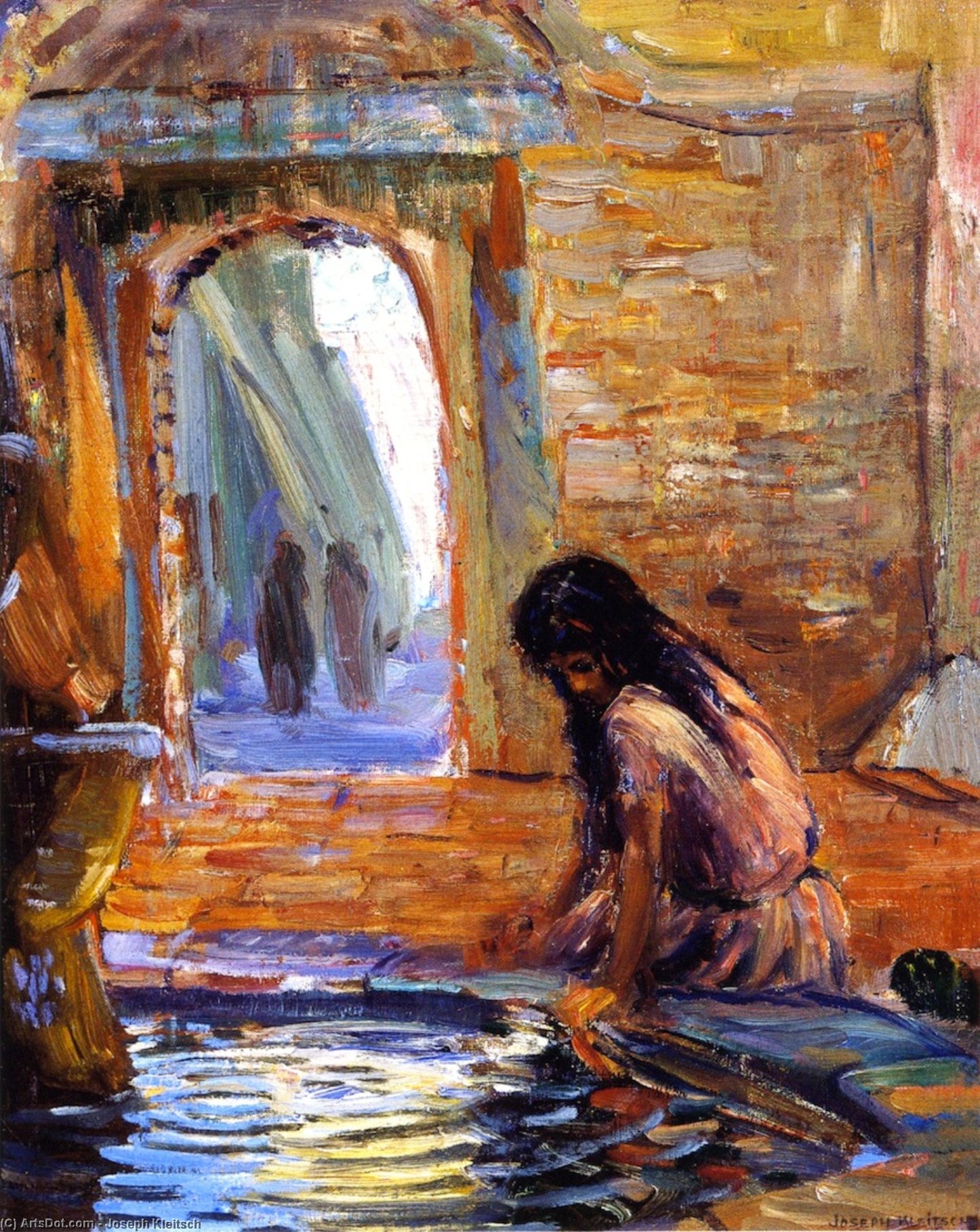 A Moments Reflection, The Sacred Garden, Mission San Juan Capistrano — Joseph Kleitsch