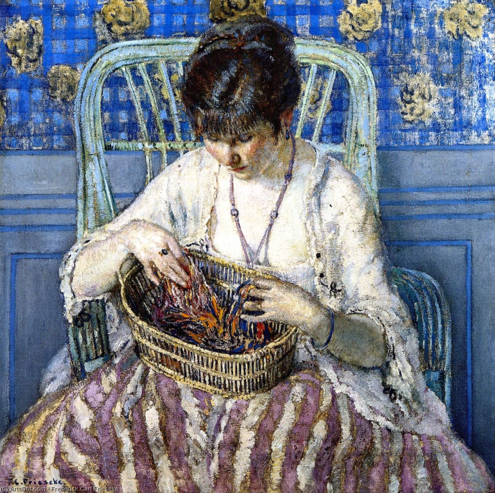 Unraveling Silk — Frederick Carl Frieseke