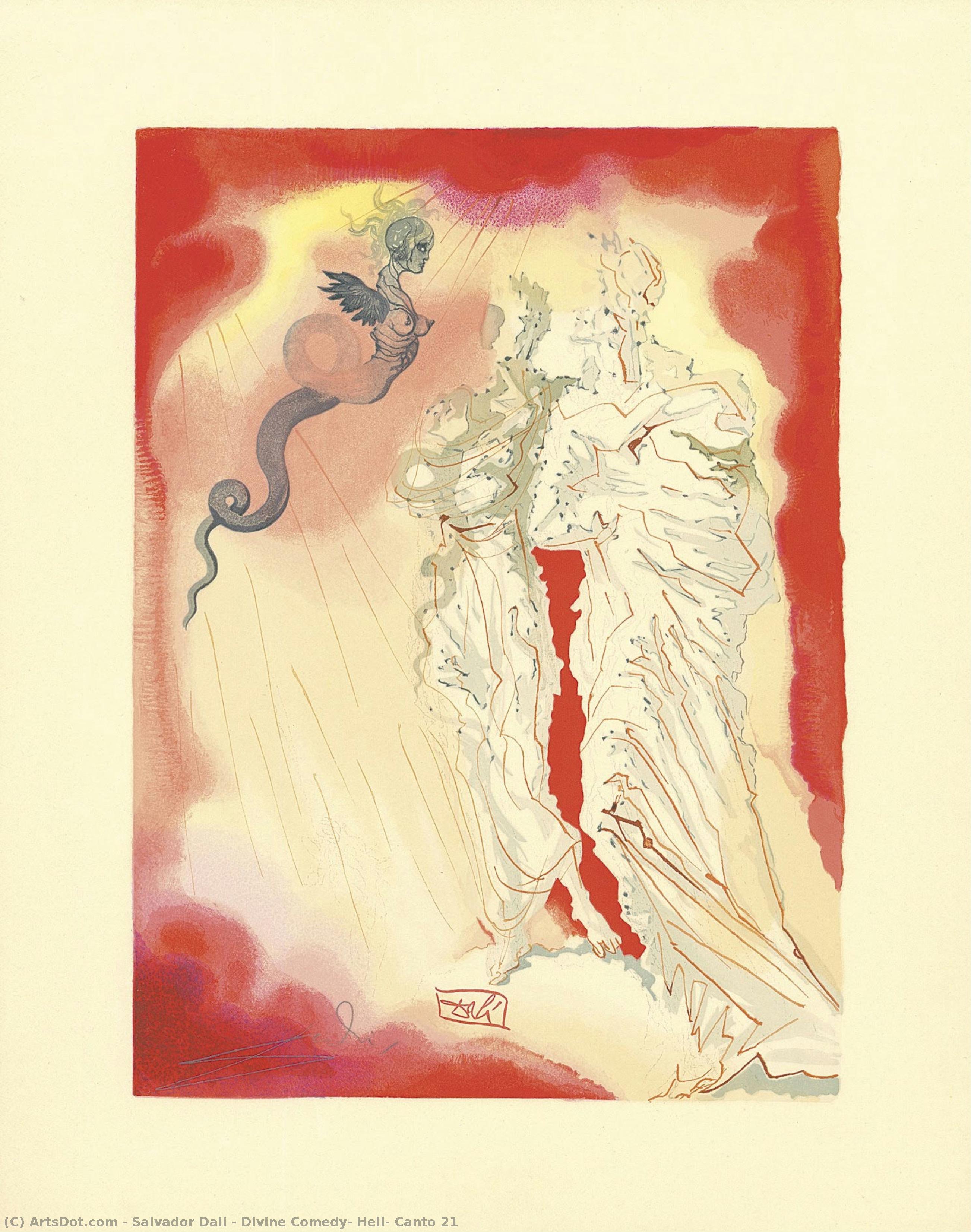 La Divina Comedia: El Infierno - Canto 21 — Salvador Dalí