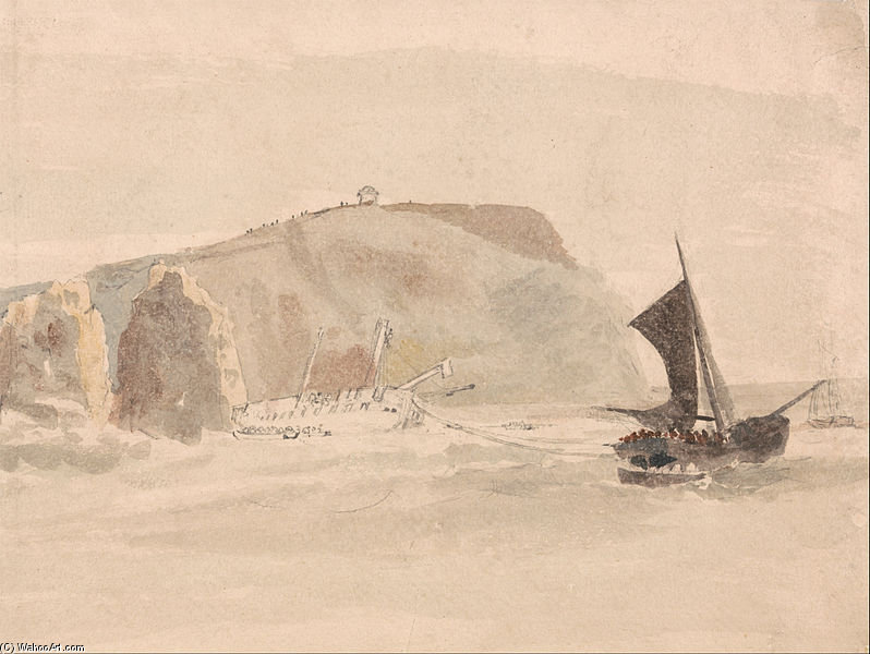 Shipwreck Off The Needles, Isle Of Wight — Peter De Wint