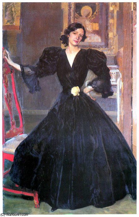 Clotilde Con Traje Negro — Joaquín Sorolla Y Bastida