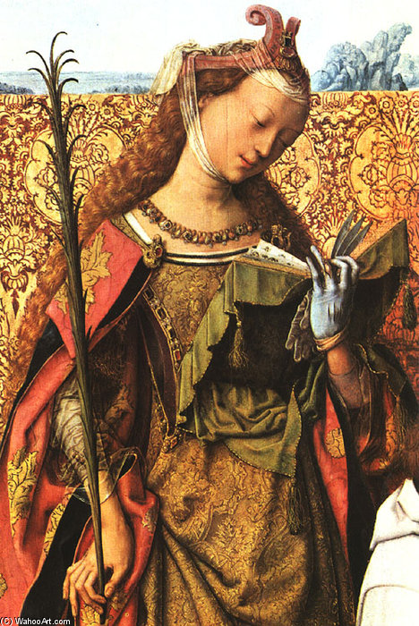 Agnes, St Bartholomew And St Cecilia - — Master Of The St Bartholomew Altar