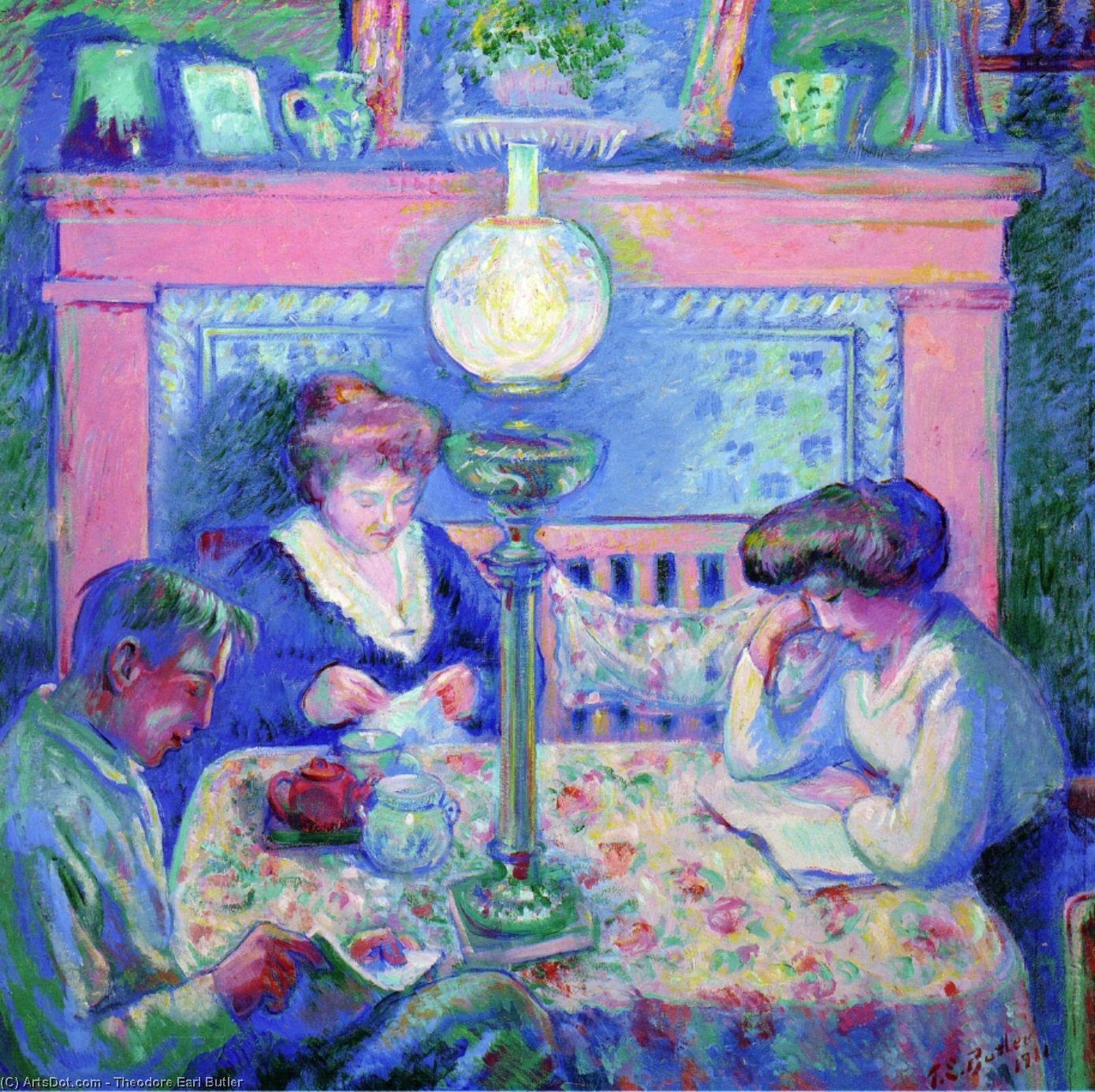 Interior After Dinner — Theodore Earl Butler