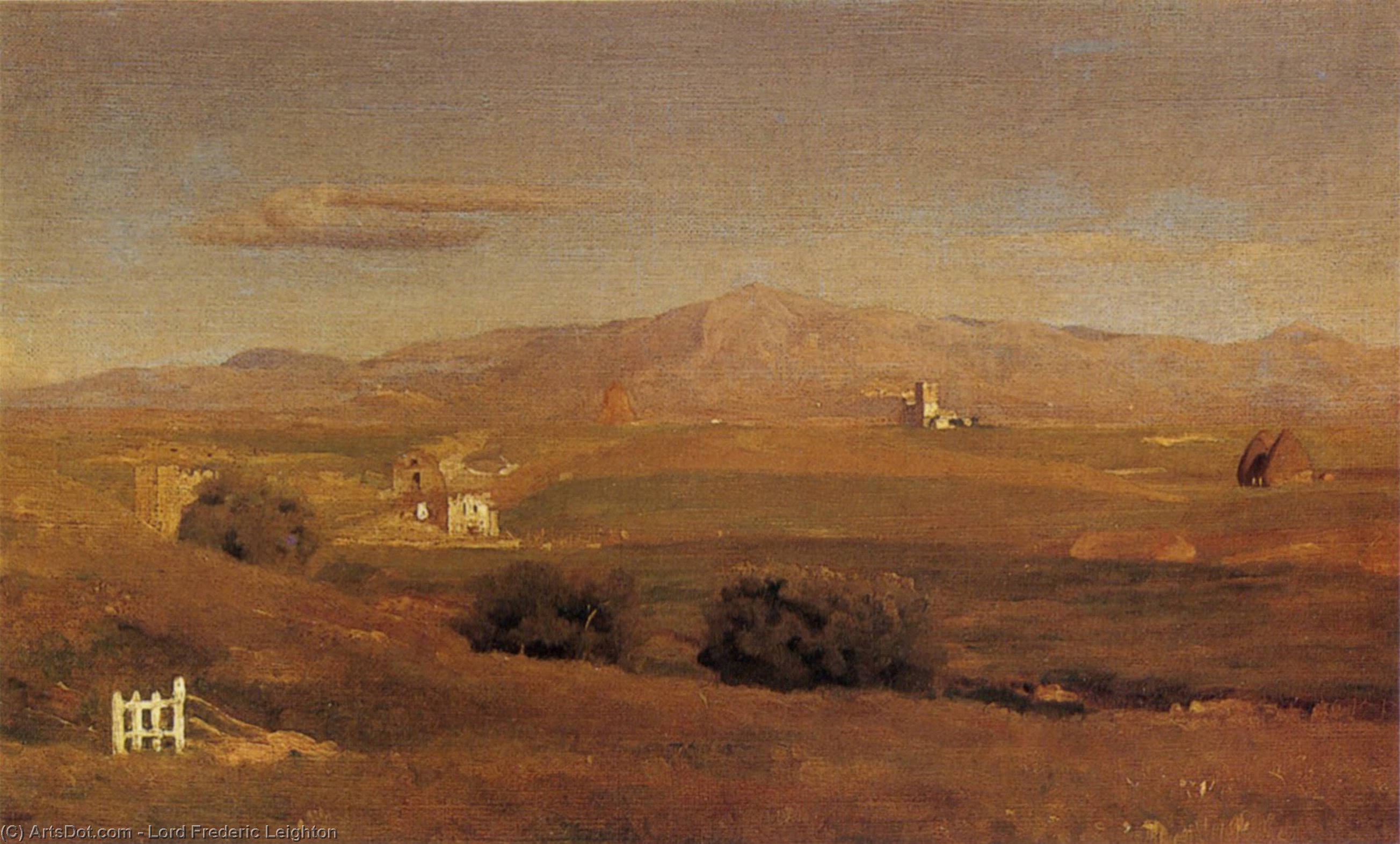 Monte Sacro, In The Roman Campagna, Showing The Ponte Nomentano — Sir Frederic Lord Leighton