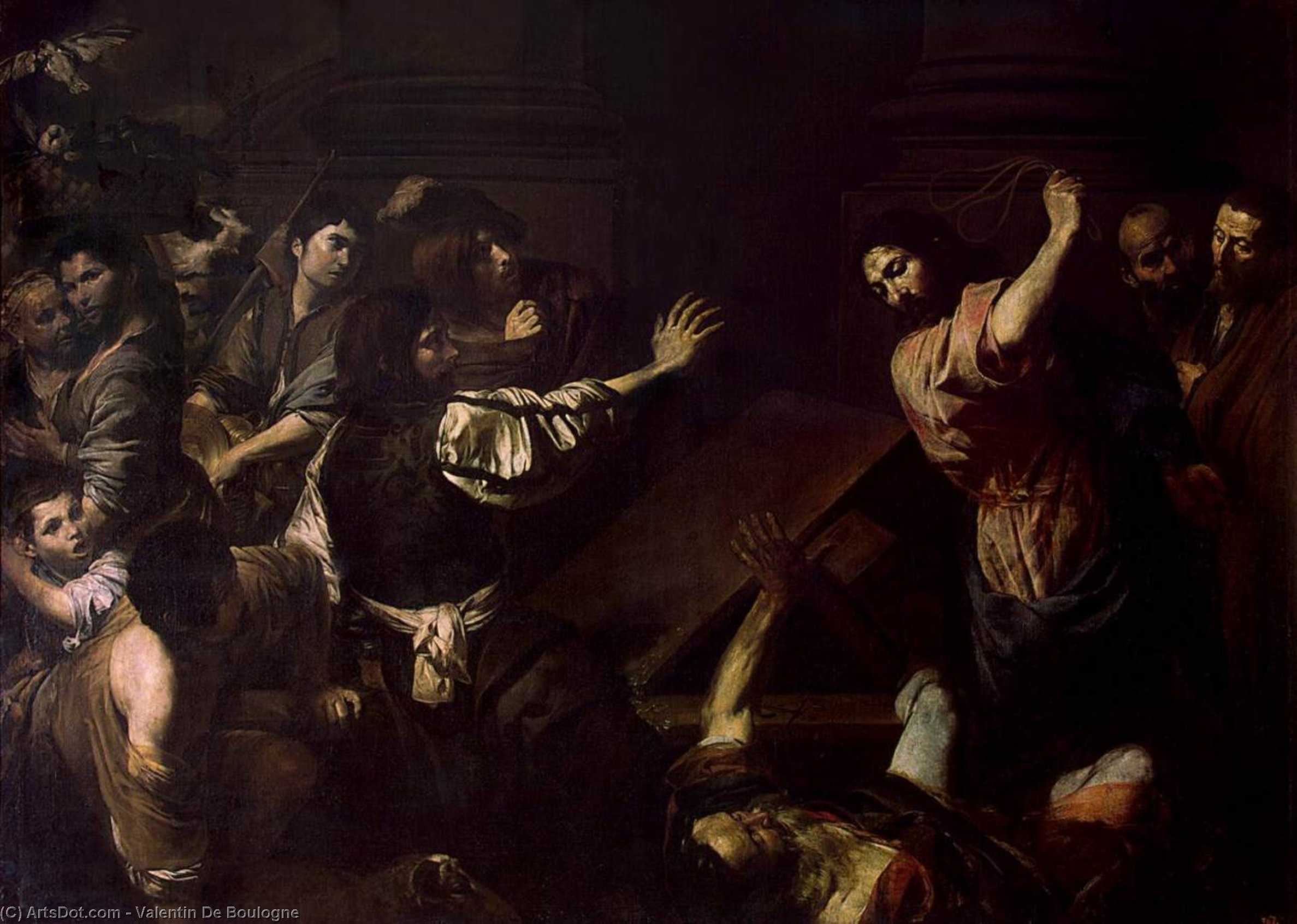Expulsion Of The Money-changers From The Temple — Valentin De Boulogne