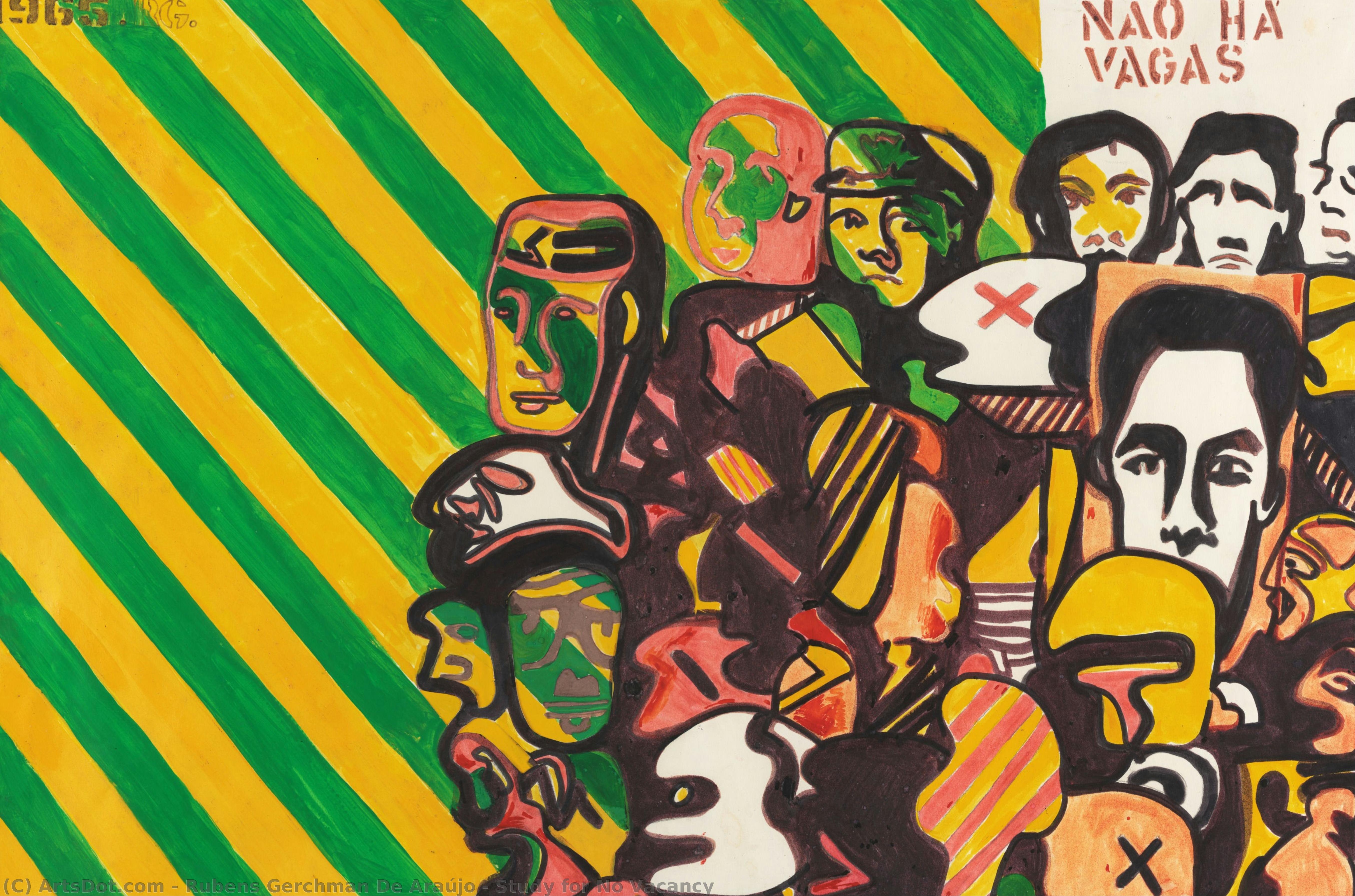 Study For No Vacancy — Rubens Gerchman De Araújo