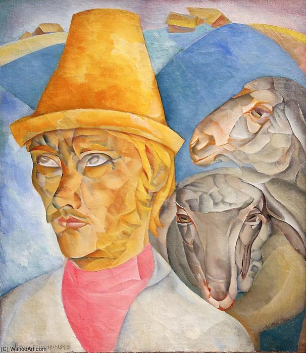 Portrait Of N.a. Klyuev — Boris Dmitrievich Grigoriev