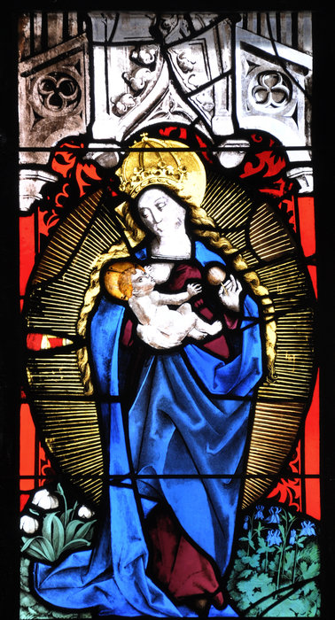 Bad Urach St Amandus Window Aureole Madonna — Peter Hemmel Von Andlau