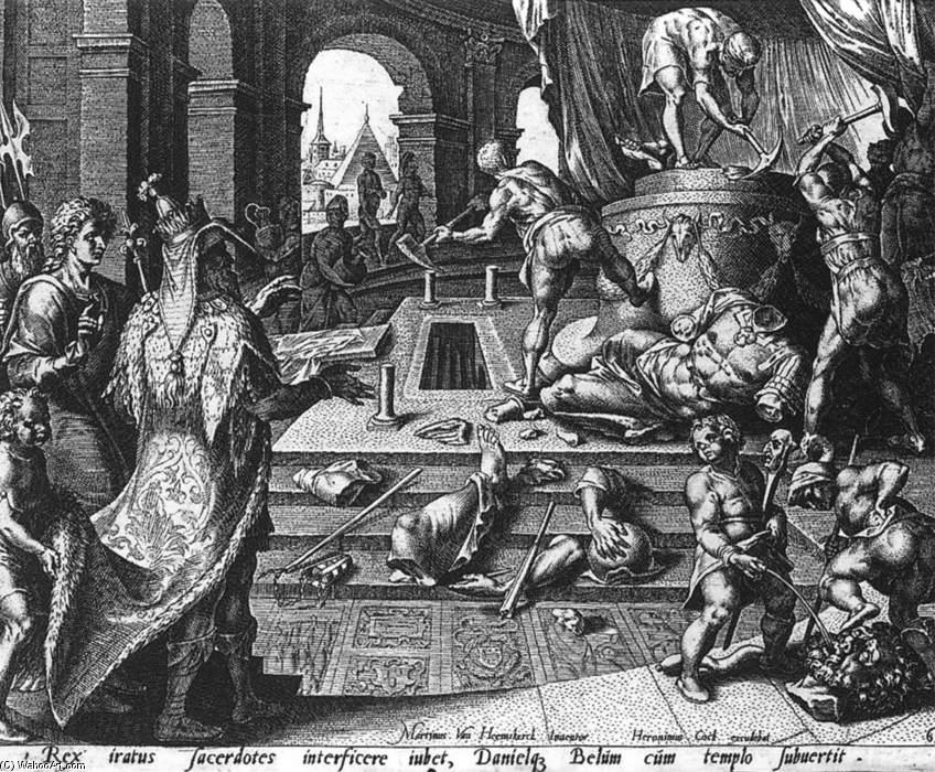 Destruction Of The Statue Of Bel — Cornelis Cort
