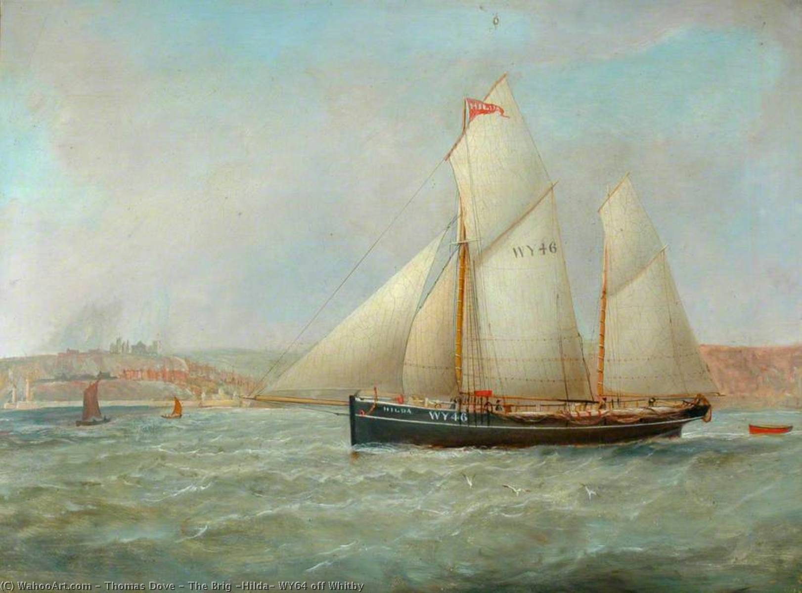 The Brig 'hilda' Wy64 Off Whitby — Thomas Dove