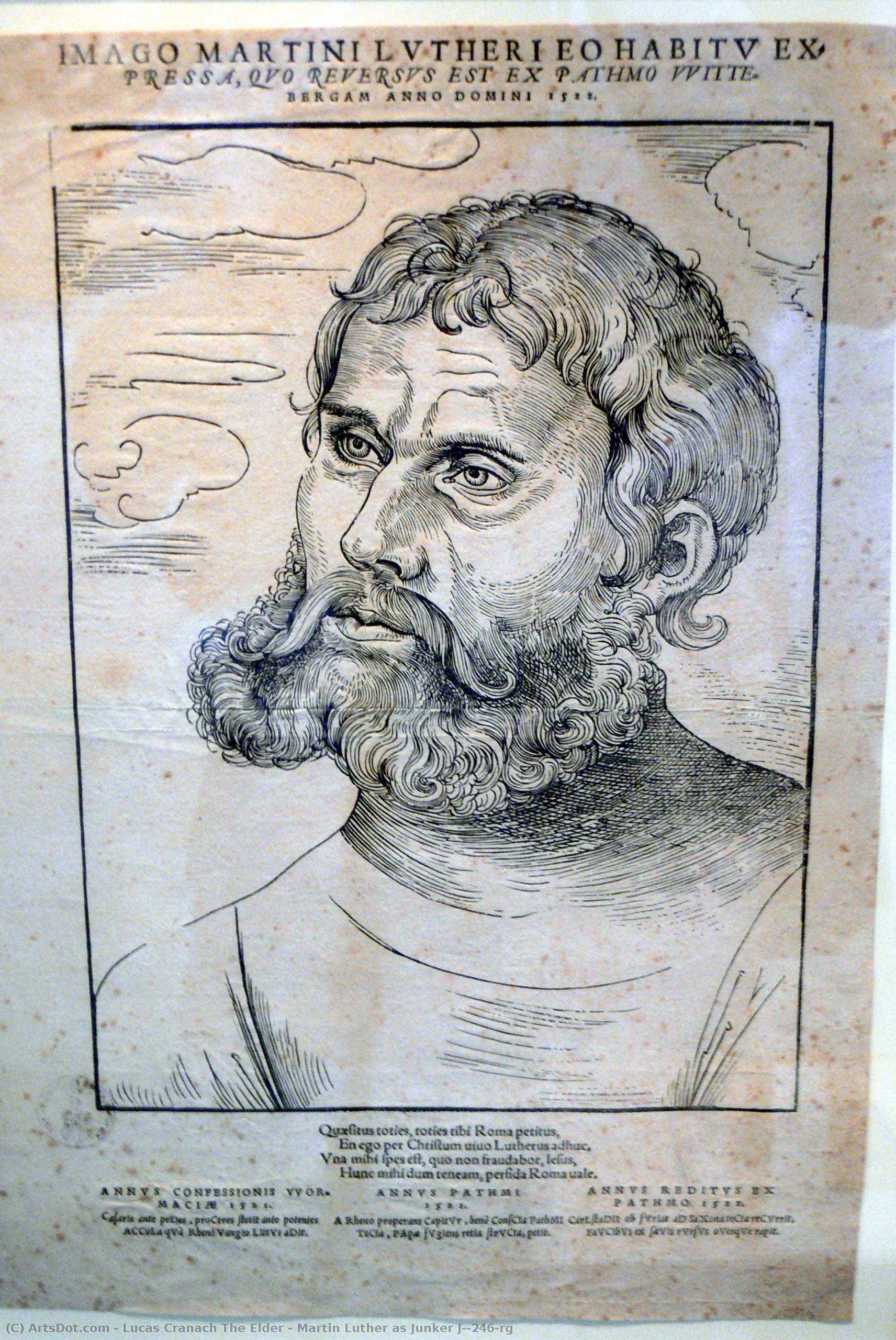Martin Luther As Junker Jörg — Lucas Cranach The Elder