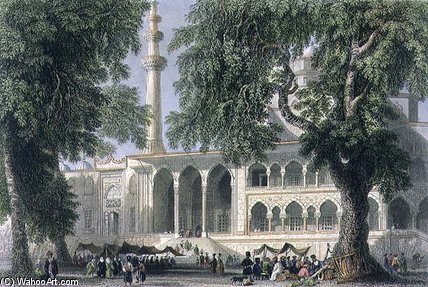 Mosque Of The Sultana Valide — William Henry Bartlett