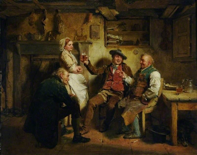 Highland Interior With Figures — John Faed
