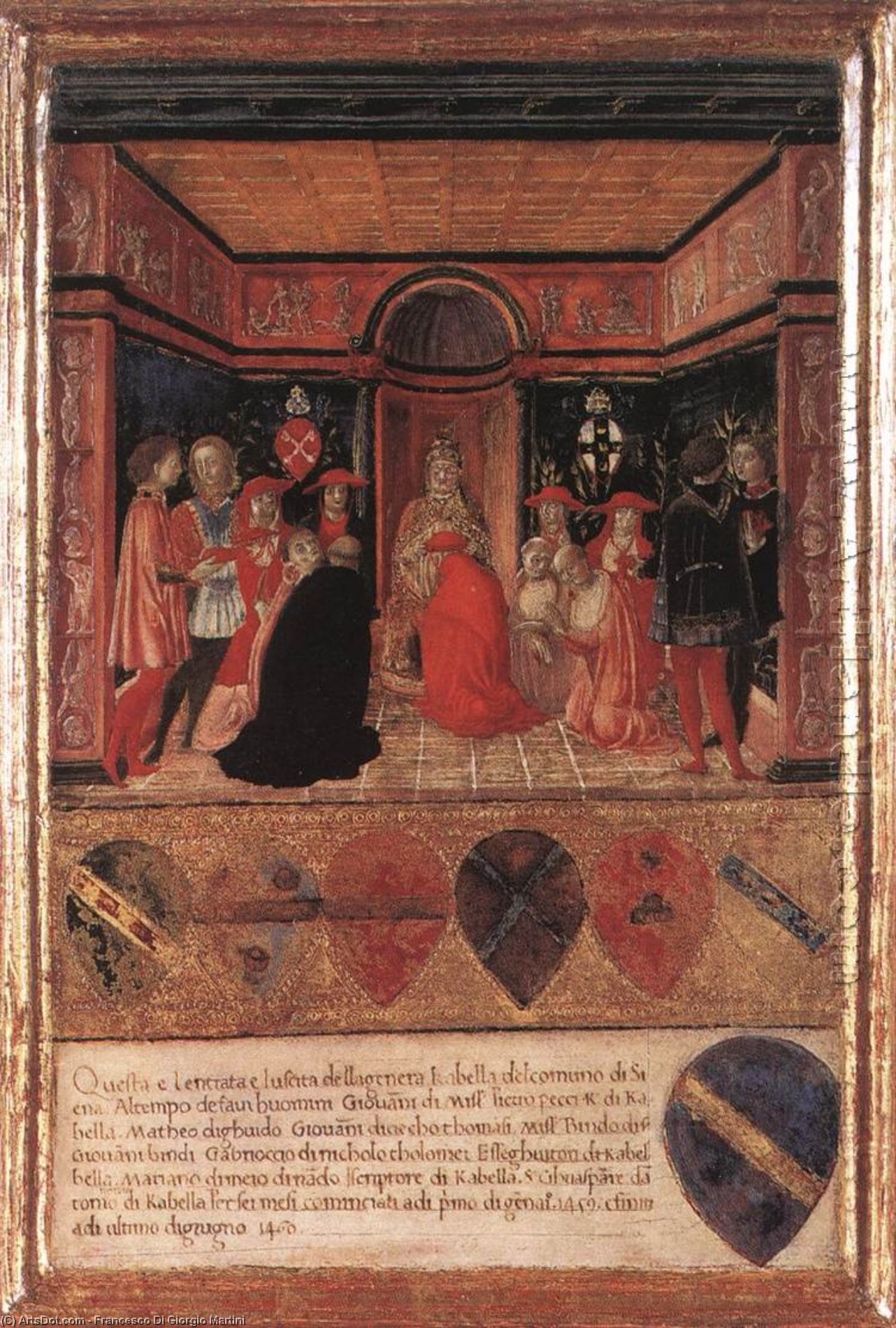 Pope Pius Ii Names Cardinal His Nephew — Francesco Di Giorgio Martini