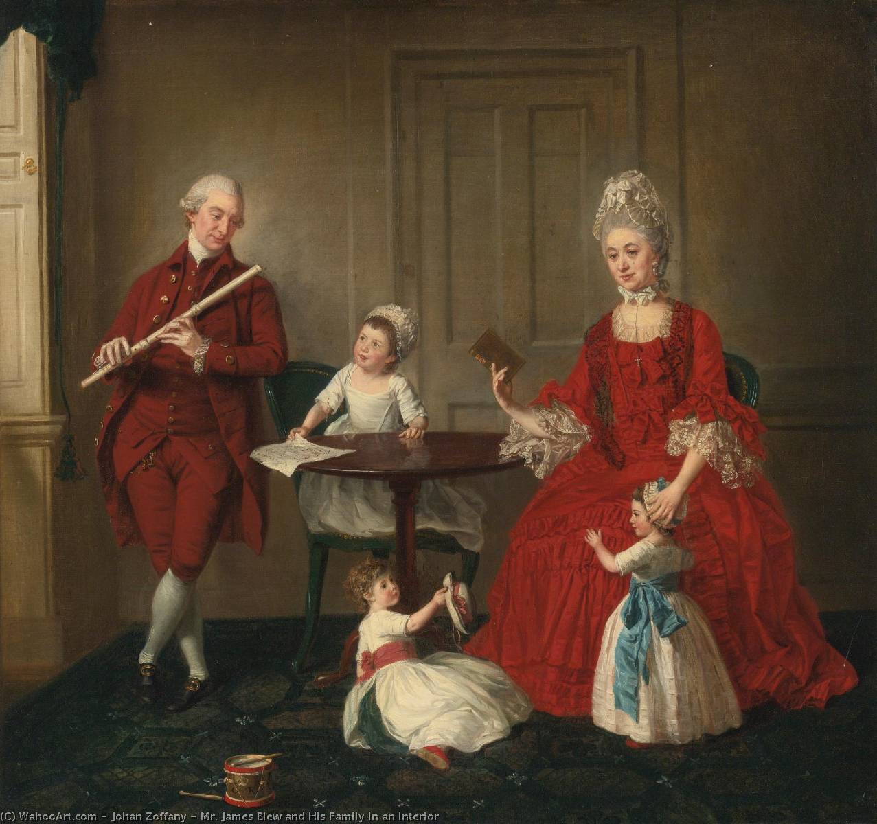Mr. James Blew And His Family In An Interior — Johann Zoffany