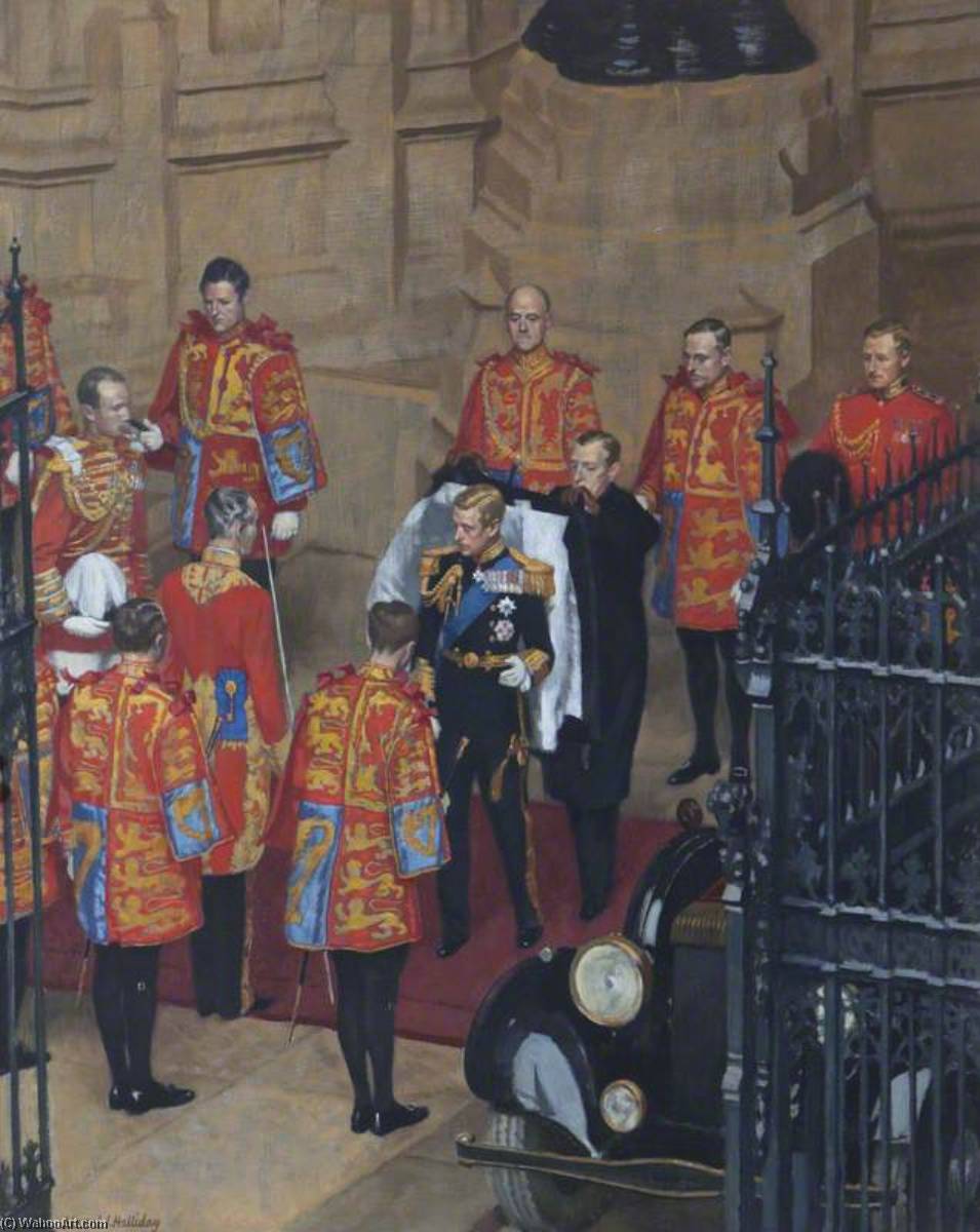 Edward Viii (1894–1972), Arriving At Westminster For The State Opening Of Parliament — Edward Irvine Halliday