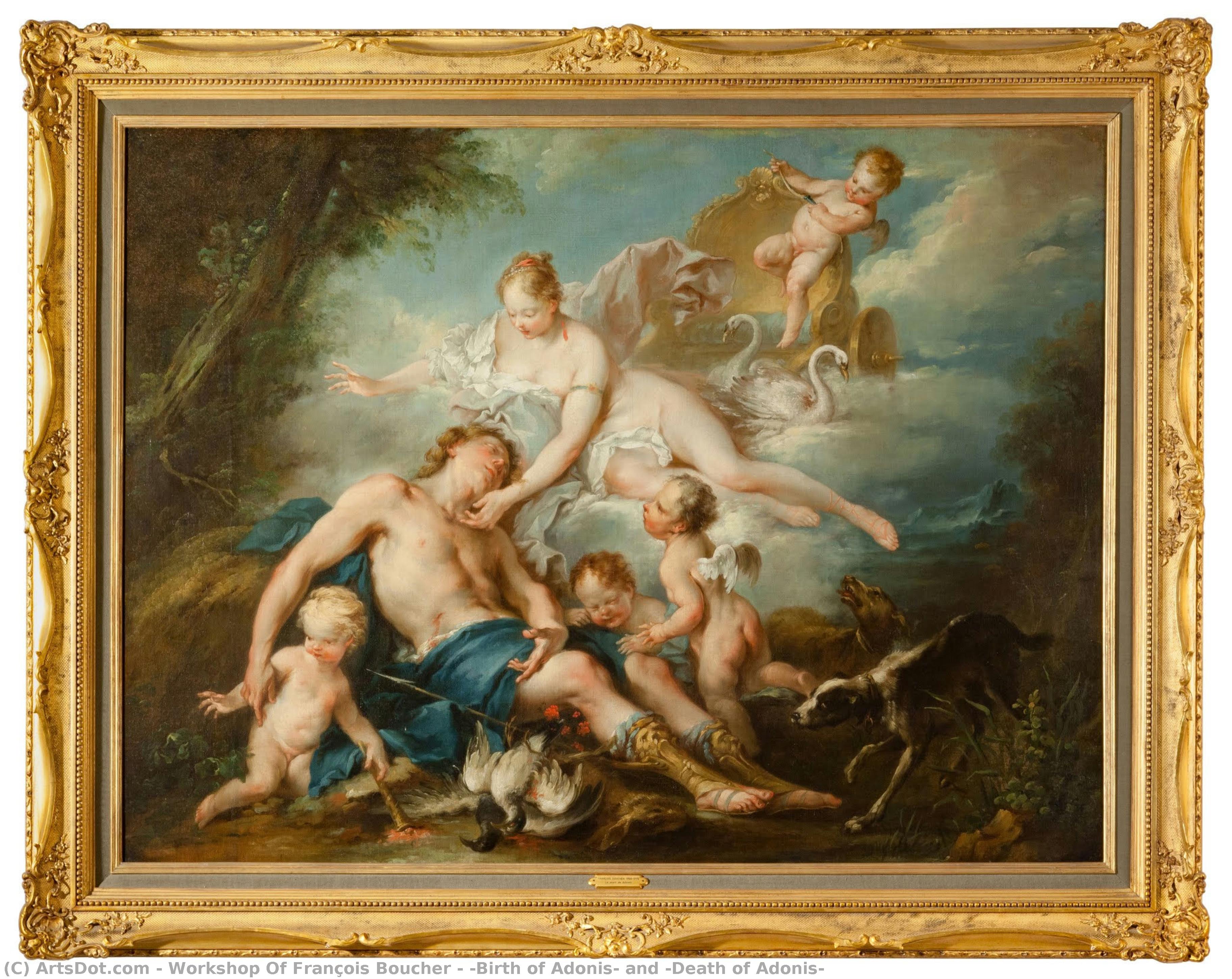 “birth Of Adonis” And “death Of Adonis” — Workshop Of François Boucher