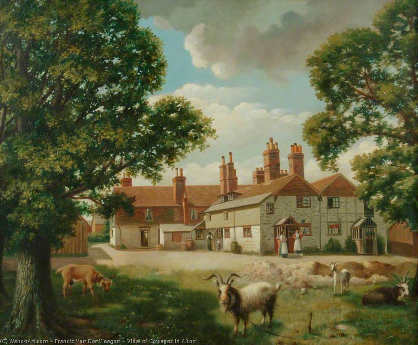 View Of Cottages In Alton — Francis Van Der Weegen
