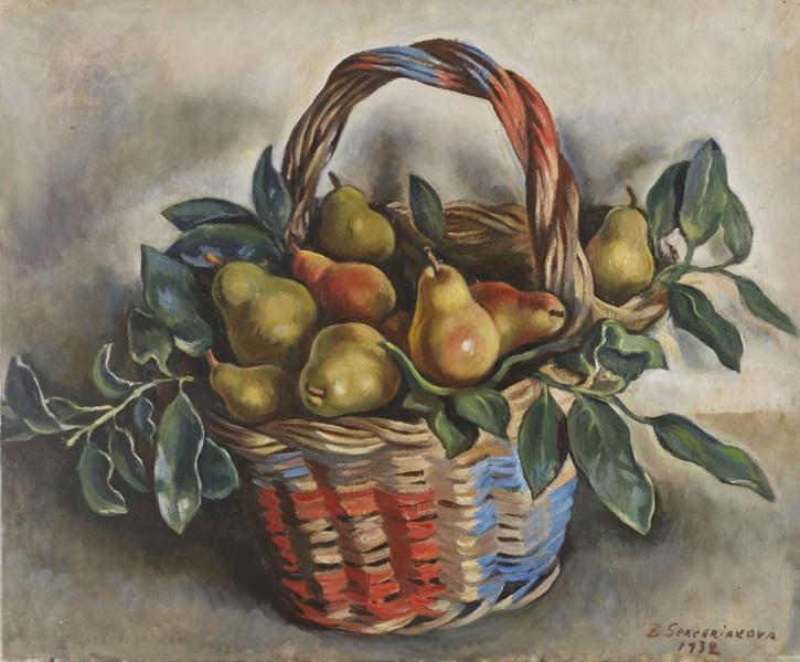 Still Life With A Basket Of Pears — Zinaida Serebriakova