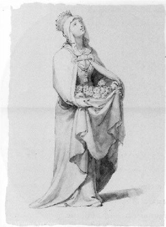 Portrait Of St. Elizabeth Of Hungary — Tommaso Minardi